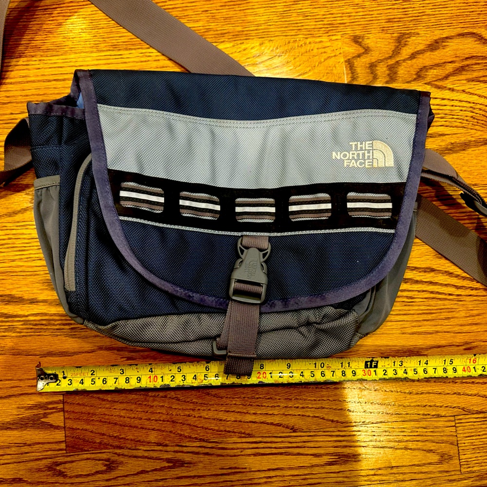 The North Face Blue and Gray Messenger Bag